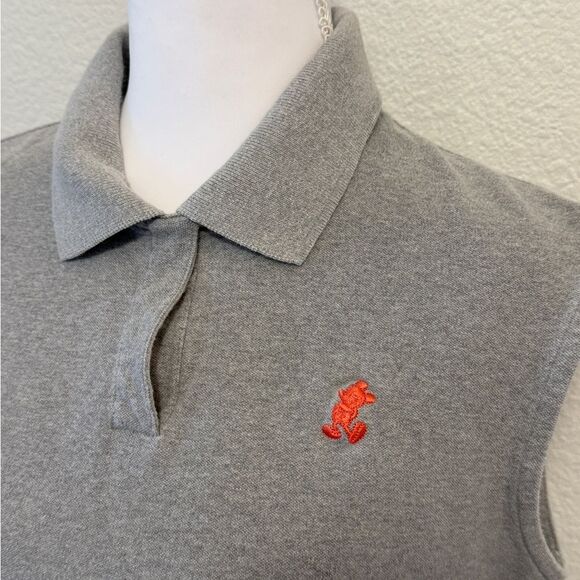 Walt Disney World Gray Sleeveless Mickey Mouse Polo Shirt - Picture 2 of 5